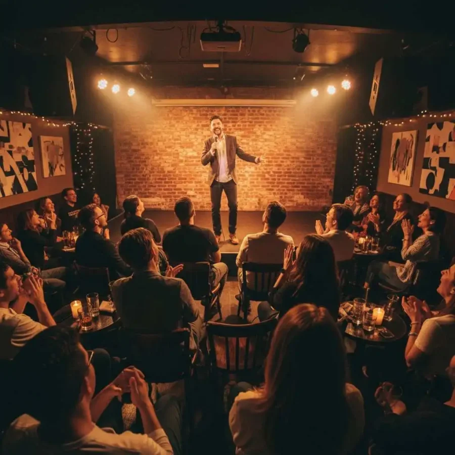 Bilden är en grenbild för shower, föreställningar som t ex Morgan alling på Sagateatern